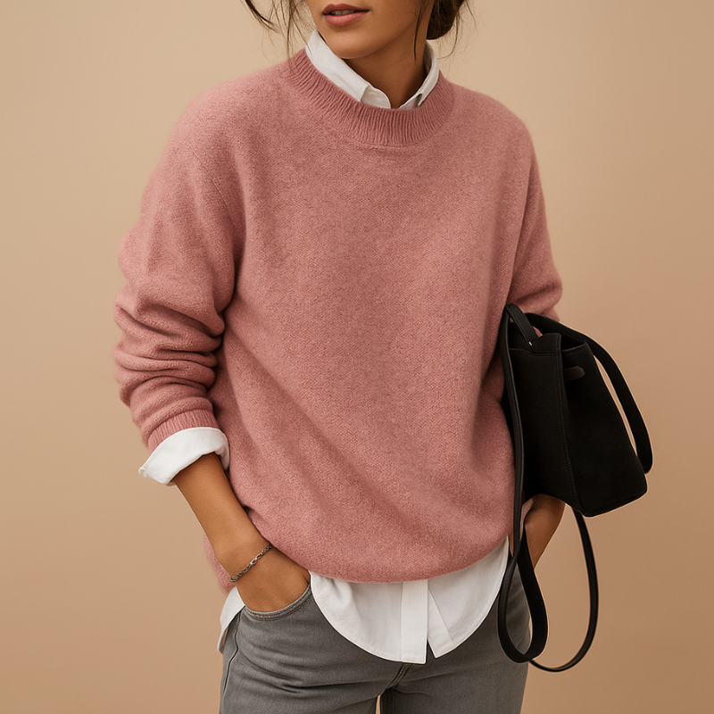 Kylie - Long Sleeve Sweater with Crew Neck