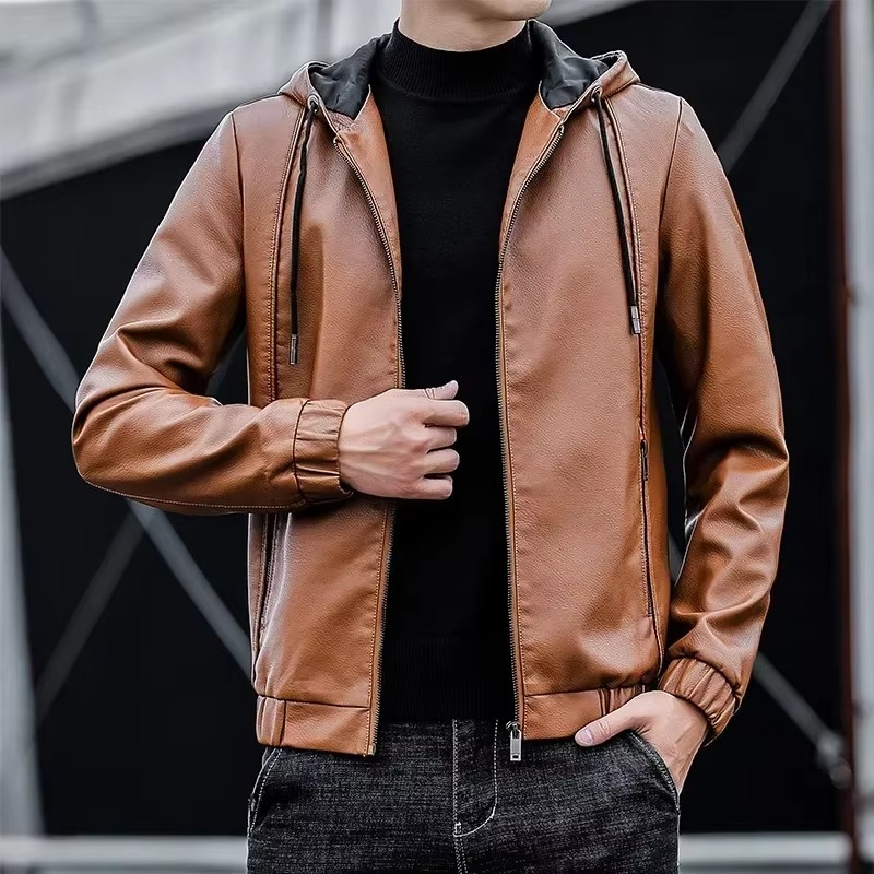 Aidam – Veste à manches longues avec fermeture éclair | Capuche réglable avec poches latérales | Couche extérieure simple pour tous les jours | Tailles S–2XL | Marron, Noir, Gris