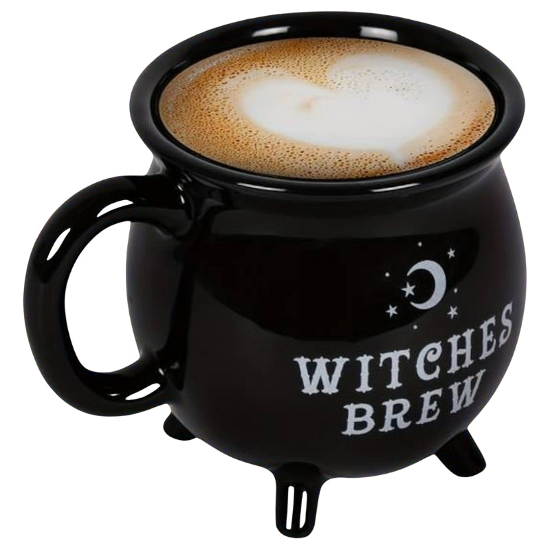 SpookySips - Tazza in Ceramica a Forma di Calderone per Halloween e Feste a Tema