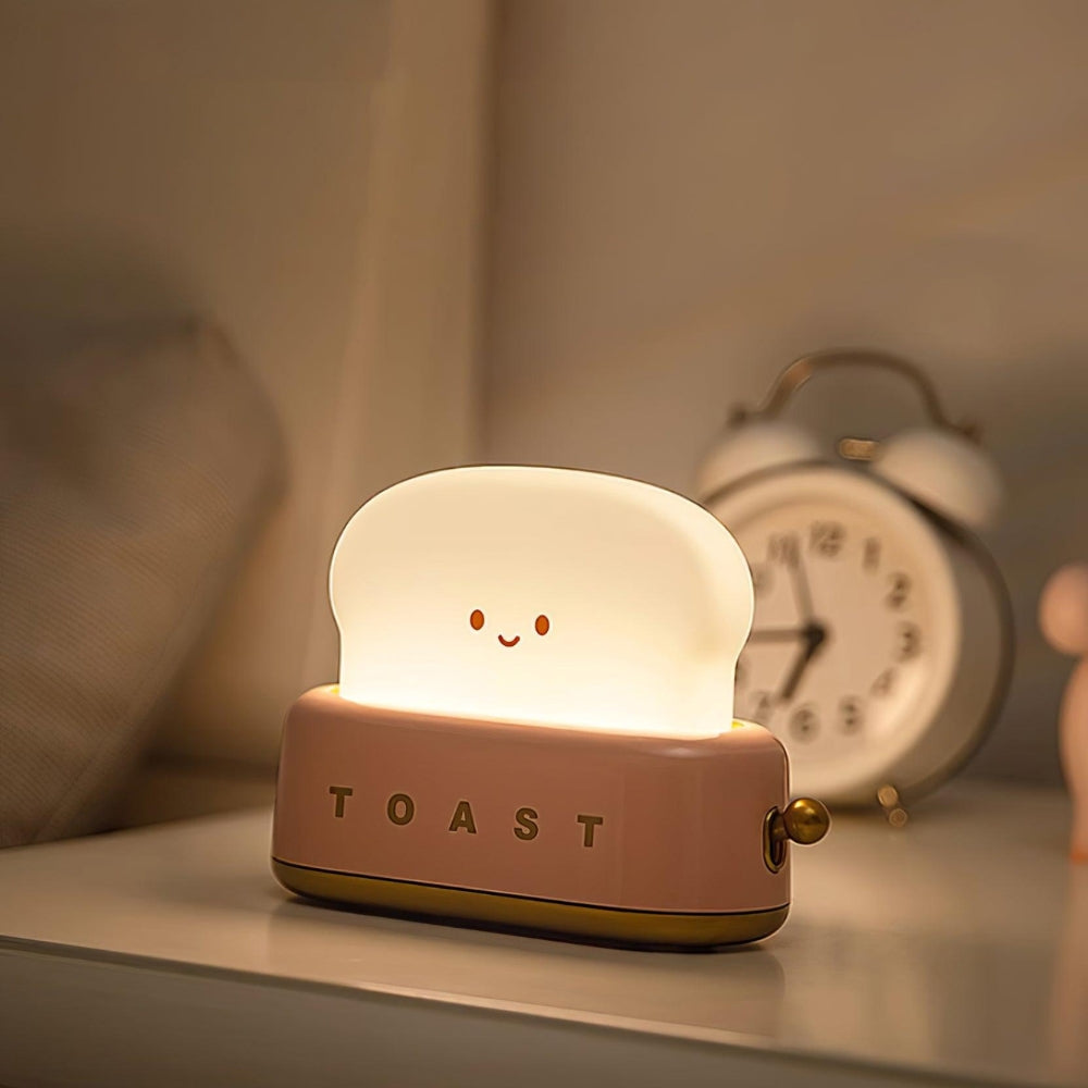 ToastyLite – Ściemnialna lampka nocna z miniaturowym wzorem tostera i miękkim światłem do przytulnych wnętrz