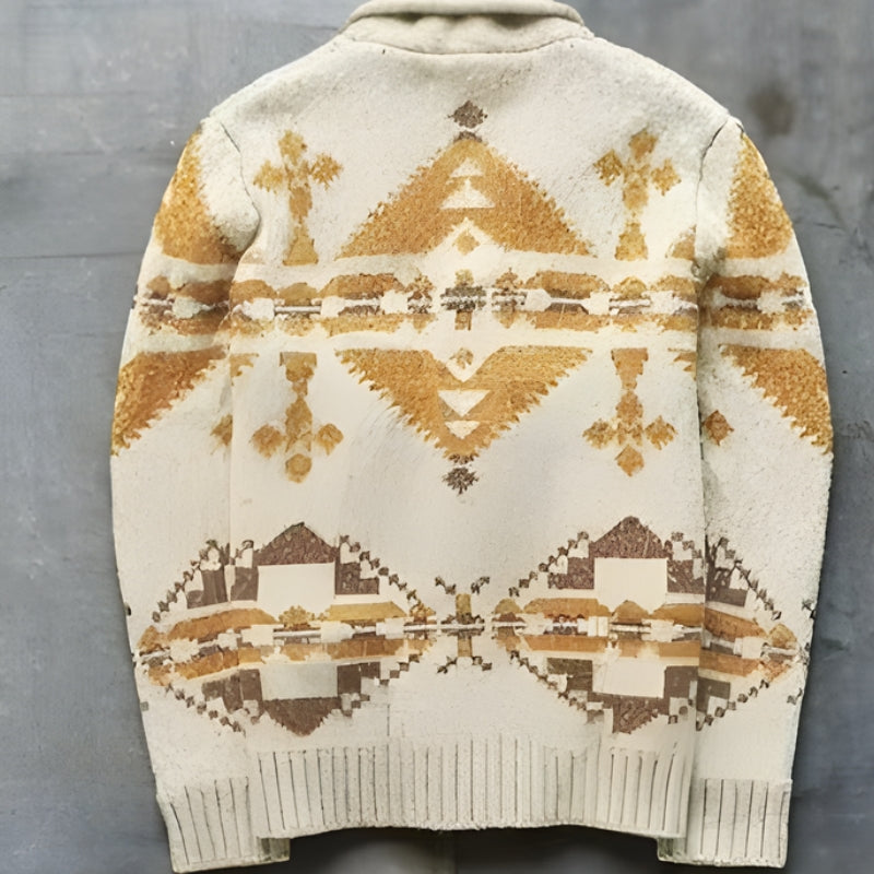 Harry – Cardigan imprimat cu mânecă lungă și nasturi