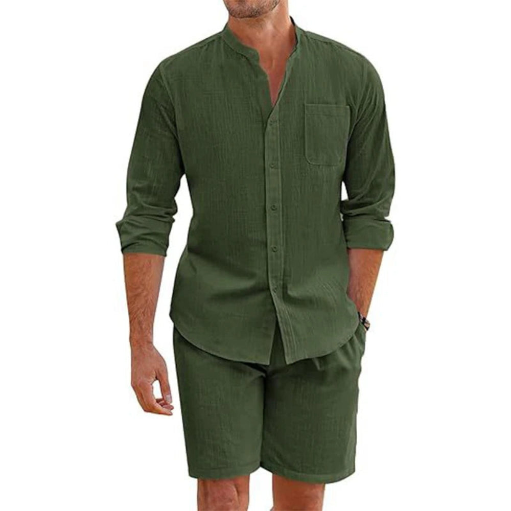 Zayn – Ensemble deux pièces stylé avec chemise à manches longues et short décontracté