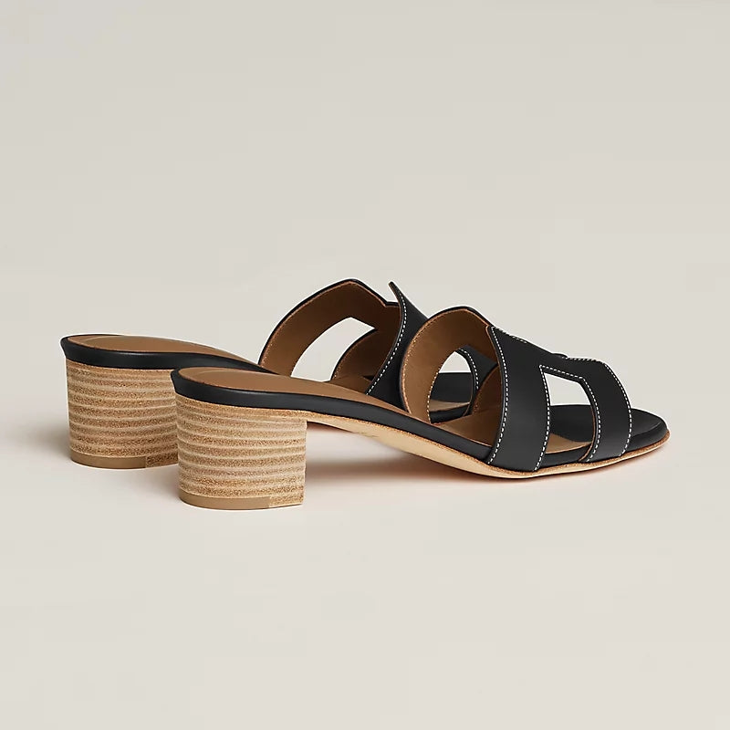 Tamsin – Sandale cu toc mediu, vârf deschis și slip-on