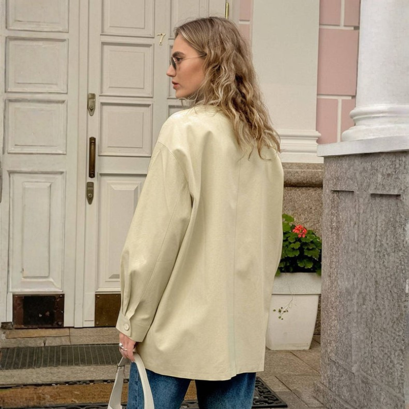 Sutton - Long Sleeve Coat with Button Closure