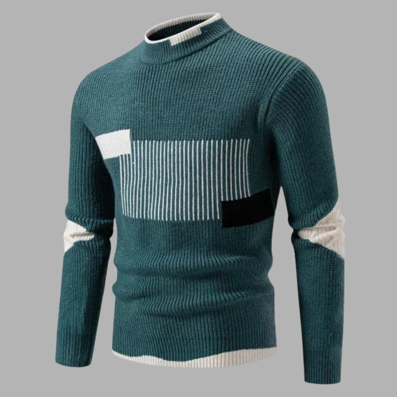 Camden - Long sleeve crew neck sweater with stripe design