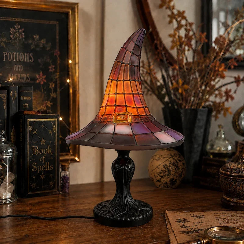 LumaMosaic - Stolová lampa s mozaikovým tienidlom a živicovou podstavou