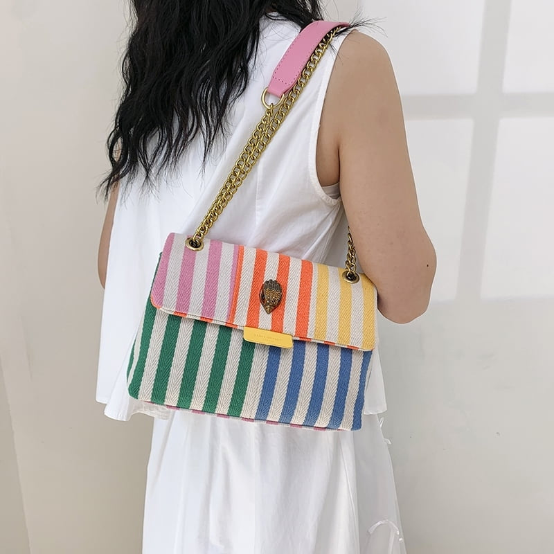 Vivian - Sac d'épaule avec design rayé