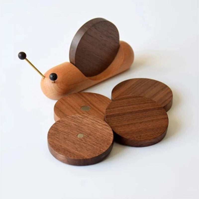 SnailEase – Sous-Verre Rond pour Tasse avec Design Inspiré d’Escargot