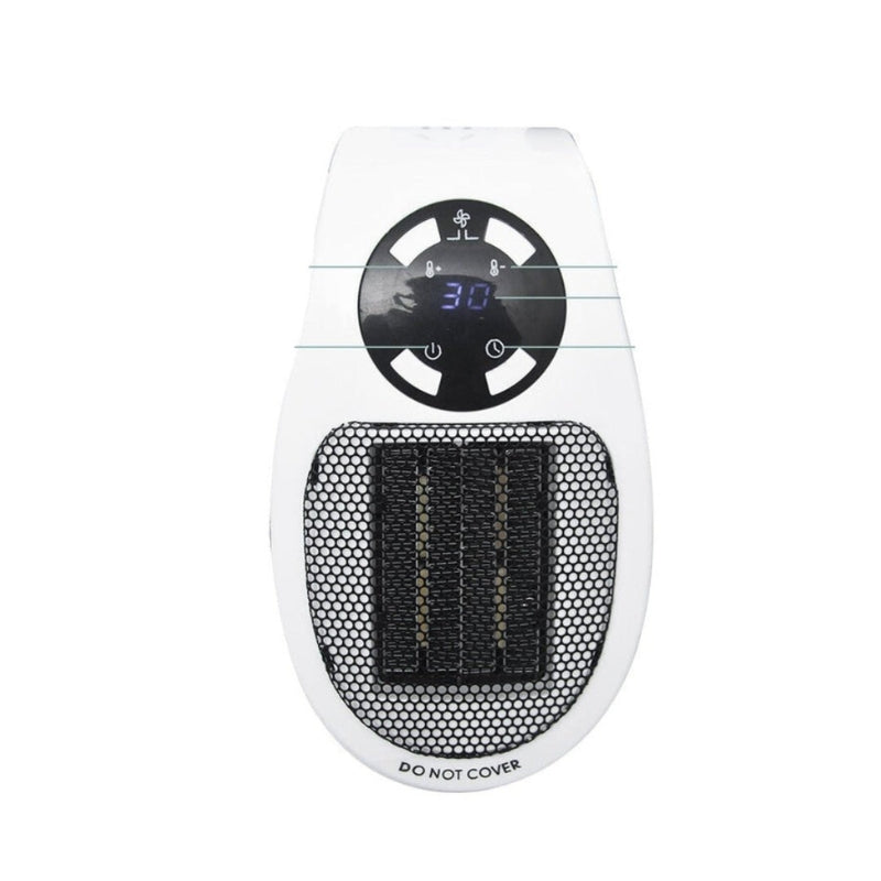 ThermoEase – Kompaktní přenosné topení v bílé barvě s dálkovým ovládáním a nastavitelnou teplotou