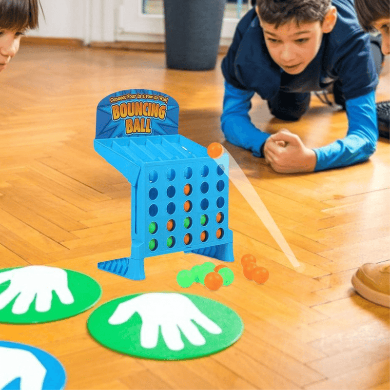 BounceGrid – Gioco di lancio e rimbalzo della palla con scanalature verticali e base di lancio
