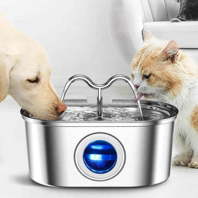 AquaGlow – Automatic Pet Drinking Fountain with LED Light
