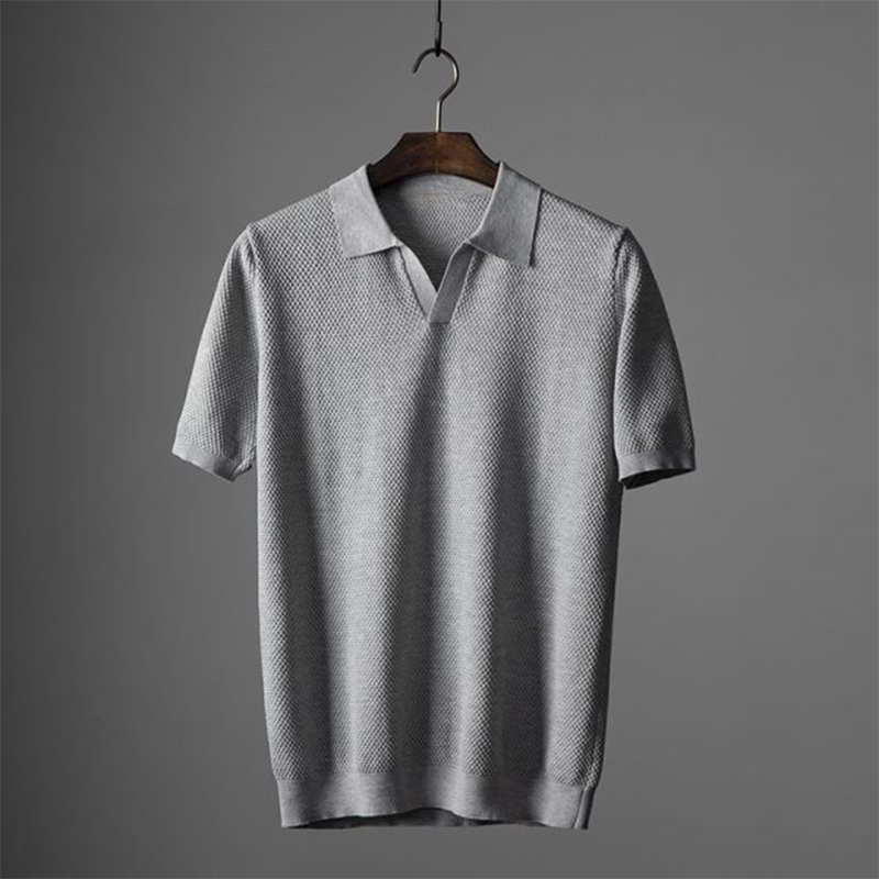 Polo homme avec col rabattu