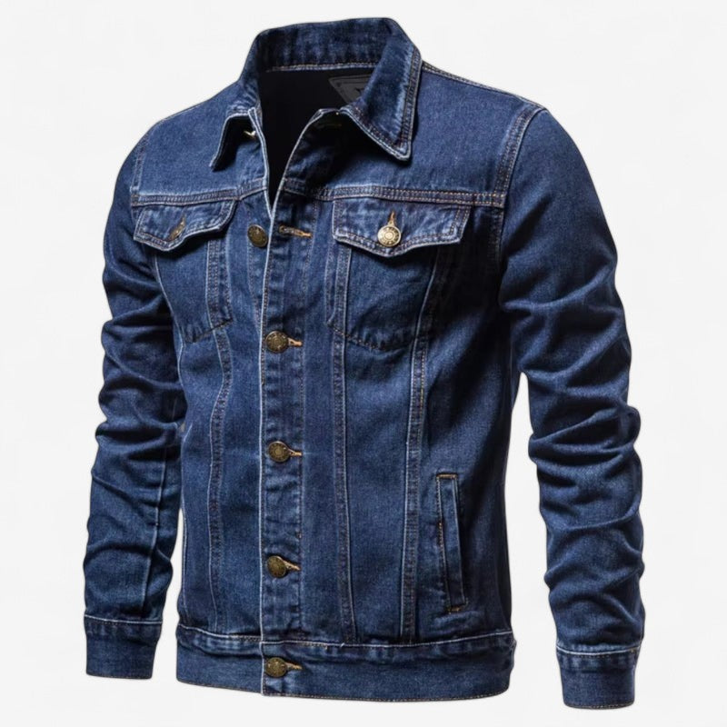 Ryder – Veste en jean classique avec fermeture à boutons