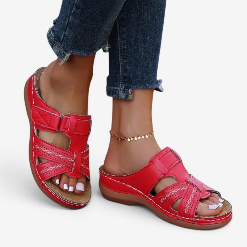 Women’s Wedge Sandals with Open Toe and Adjustable Strap