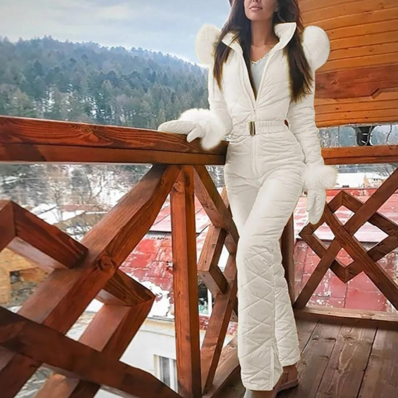 Combinaison de ski femme avec col montant zippé