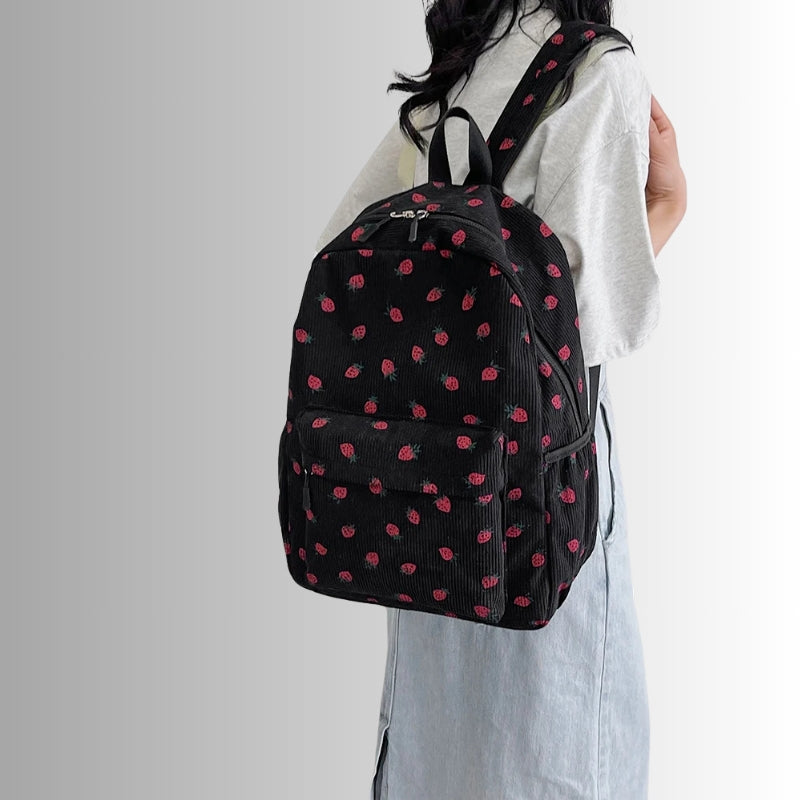 Indigo - Backpack with multiple zipper compartments and adjustable straps