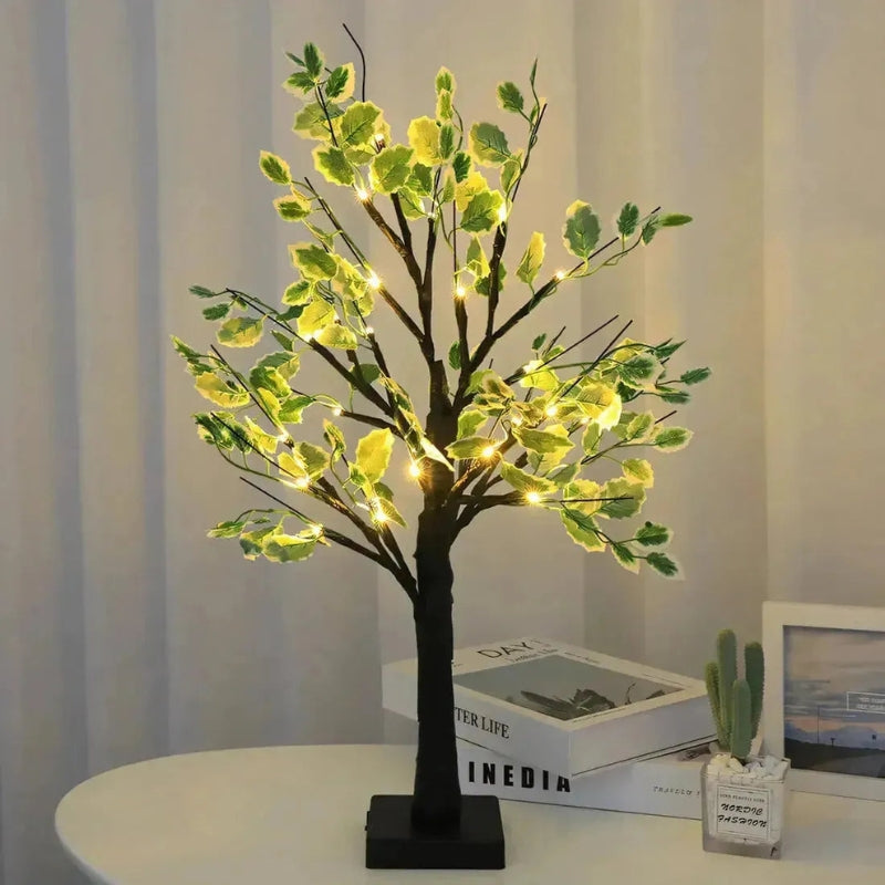 GlowTree – Lampa stołowa LED z ładowaniem i designem w kształcie drzewa