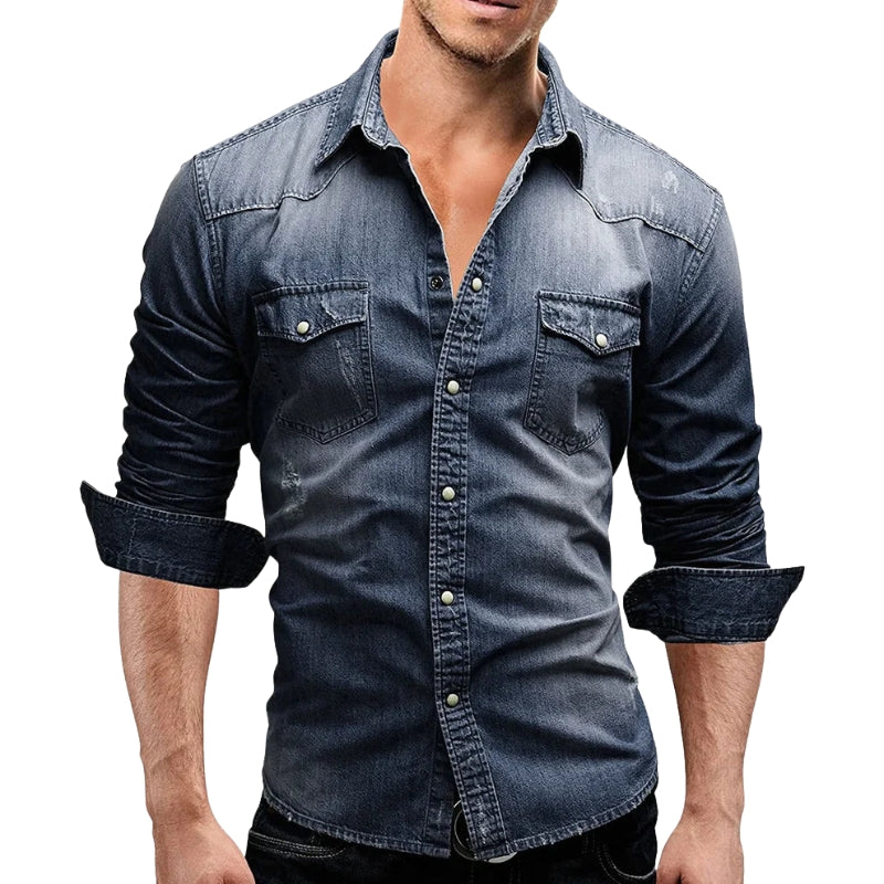 Christopher – Camicia Classica con Tasche sul Petto e Colletto Risvoltato
