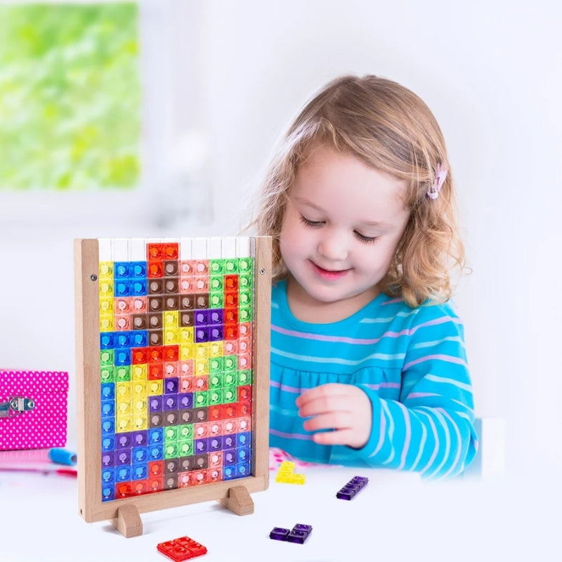 PuzzleMatrix – Tablă de puzzle cu blocuri și piese geometrice interconectate