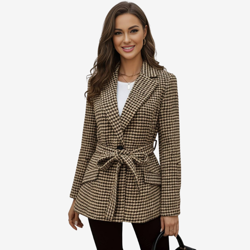 Naomi - Long Sleeve Blazer with Belted Waist