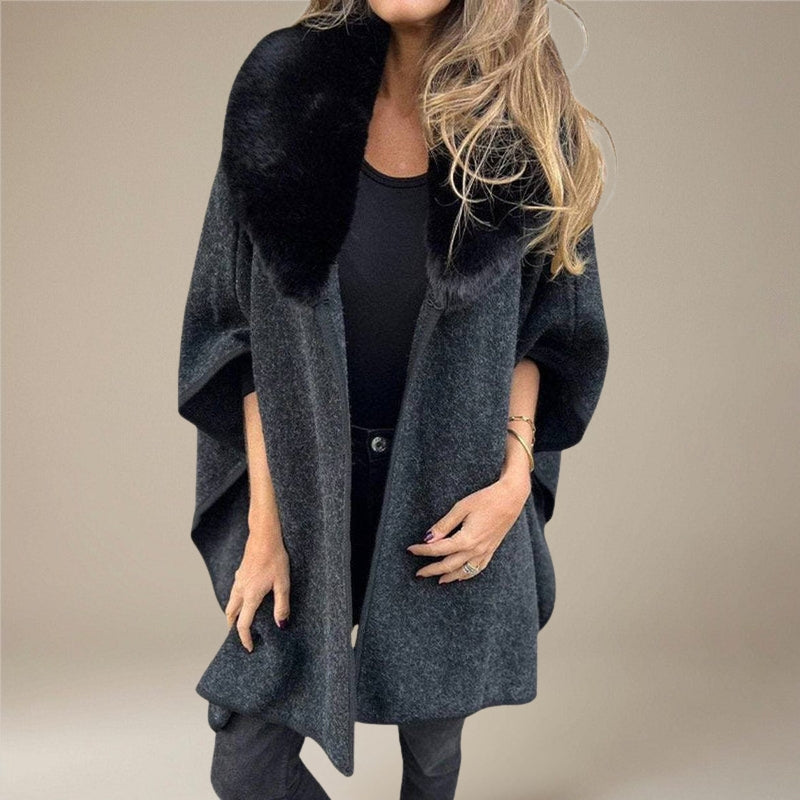 Eleanor – Palton de lungime medie cu mâneci lungi și căptușeală de blană