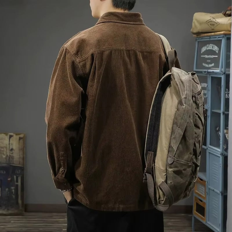 Jensen – Veste à manches longues avec col retourné et fermeture à boutons
