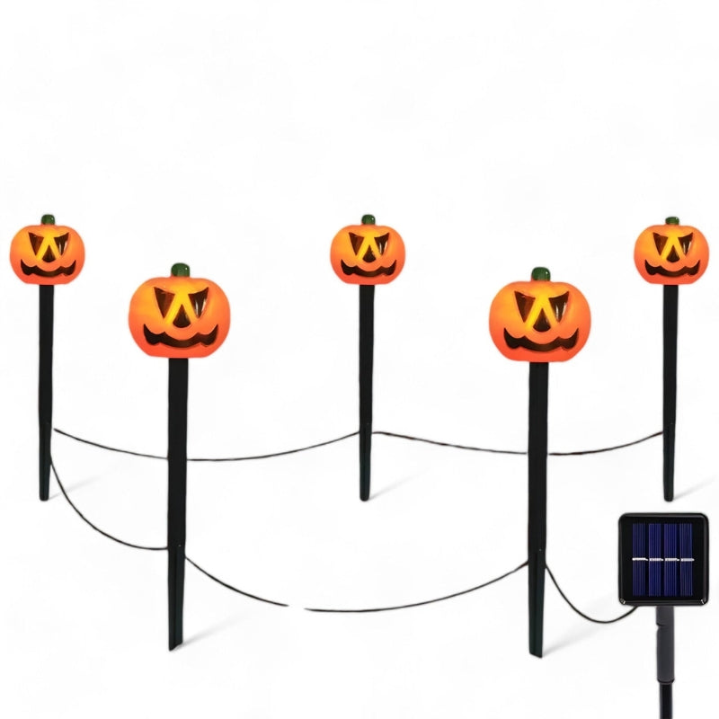 PumpkinGlow - Sada solárních světel na Halloween pro venkovní dekoraci