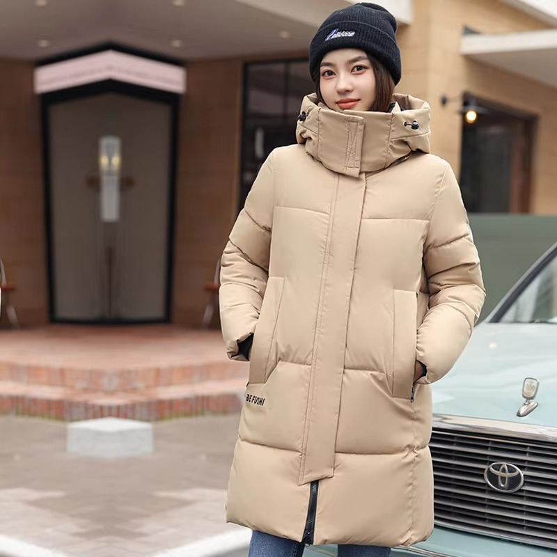 Azurine - Cappotto con cappuccio e maniche lunghe con chiusura a zip