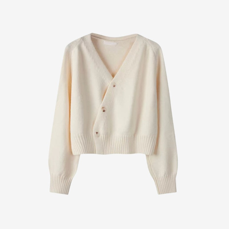Amelia – Long Sleeve Cardigan with V Neck and Buttons