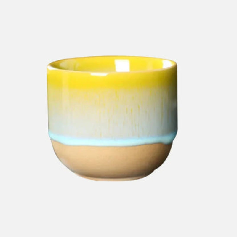 DrapeCup – Tazza da tè in ceramica con gocce di vernice e bordo liscio rifinito