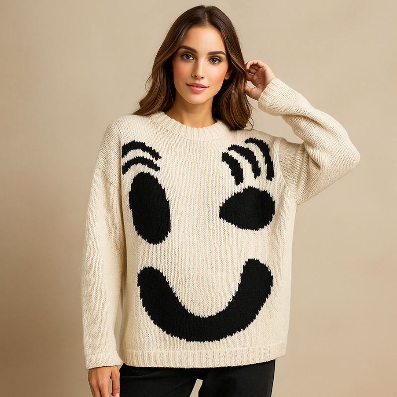 Arlisse - Maglione girocollo a maniche lunghe con stampa
