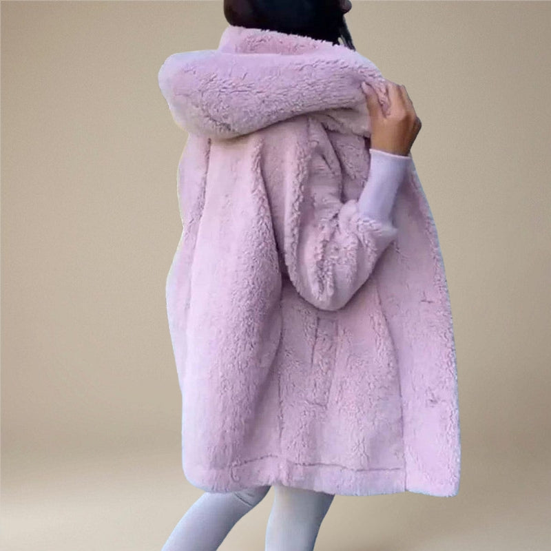 Sienna – Manteau mi-long à capuche avec doublure en polaire
