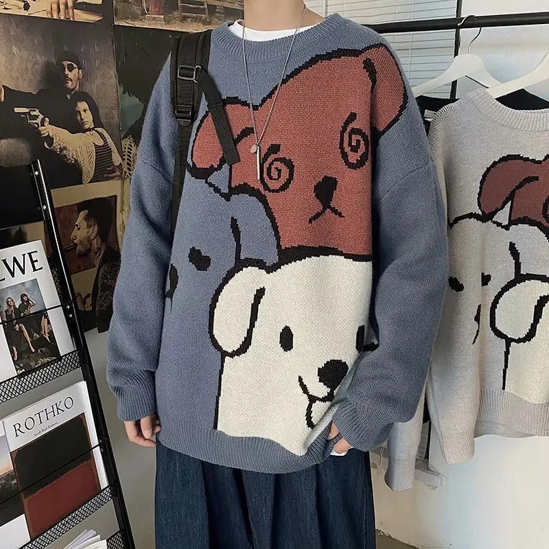 Willem - Long sleeve oversized sweater with crew neck