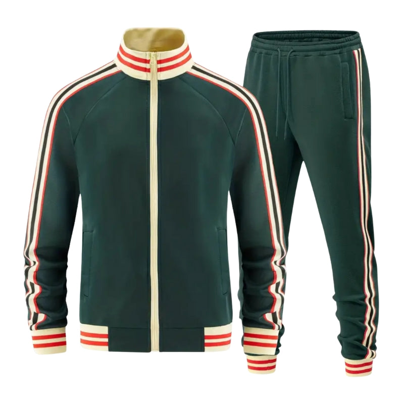 Mason – Striped Tracksuit with Zip-Up Sweatshirt