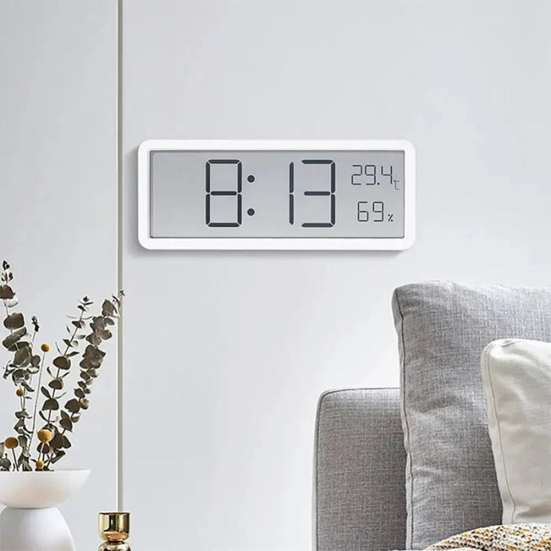 TimeEdge – Digitální LED nástěnné hodiny s ukazatelem teploty a vlhkosti