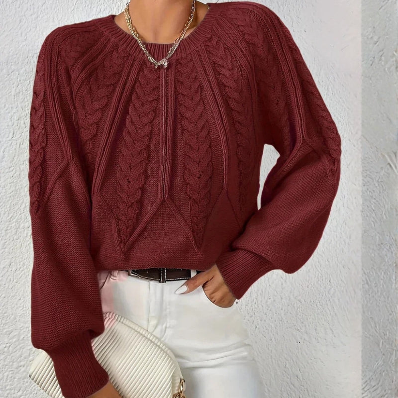 Freya - Long Sleeve Sweater with Crew Neck
