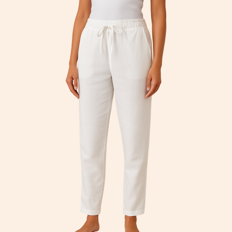 Pantaloni casual da donna a gamba larga con tasche laterali