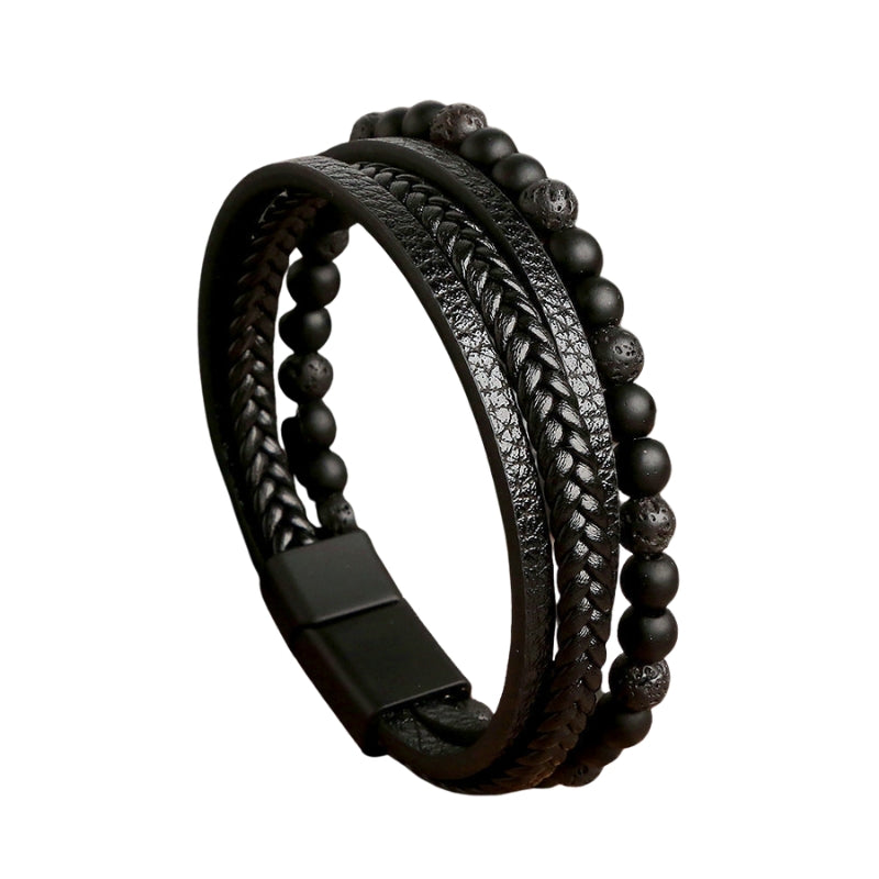 Sebastian – Ensemble de 4 Bracelets avec Perles et Fermoir Magnétique