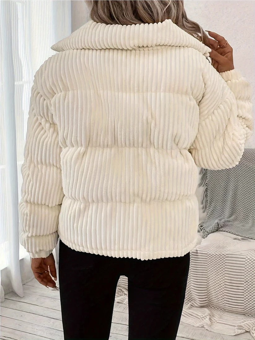 Elara - Oversized padded puffer jacket with front zipper