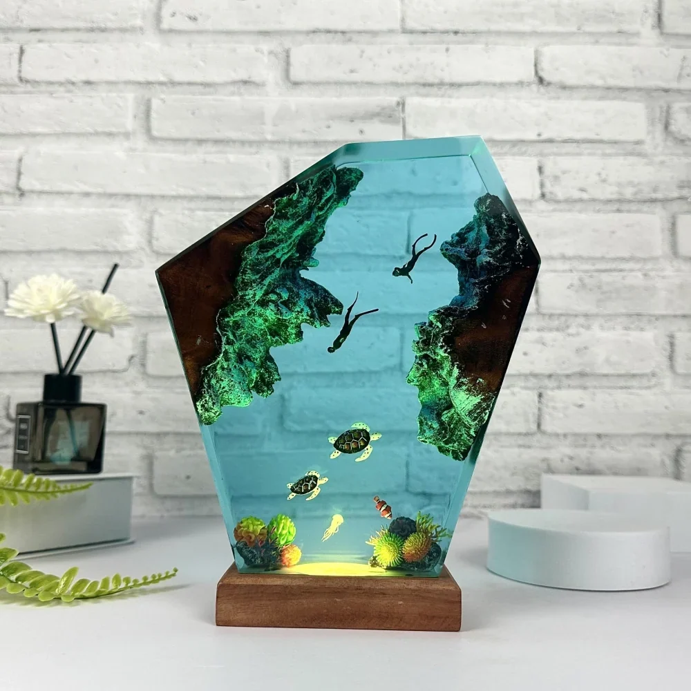 MarineGlow - Lampada decorativa notturna con effetti marini e illuminazione regolabile