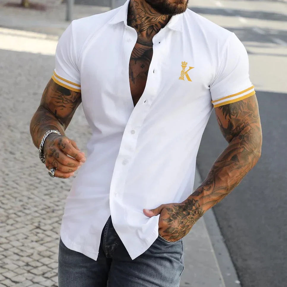 Kai - Stylish short-sleeve shirt with button closure for a modern look