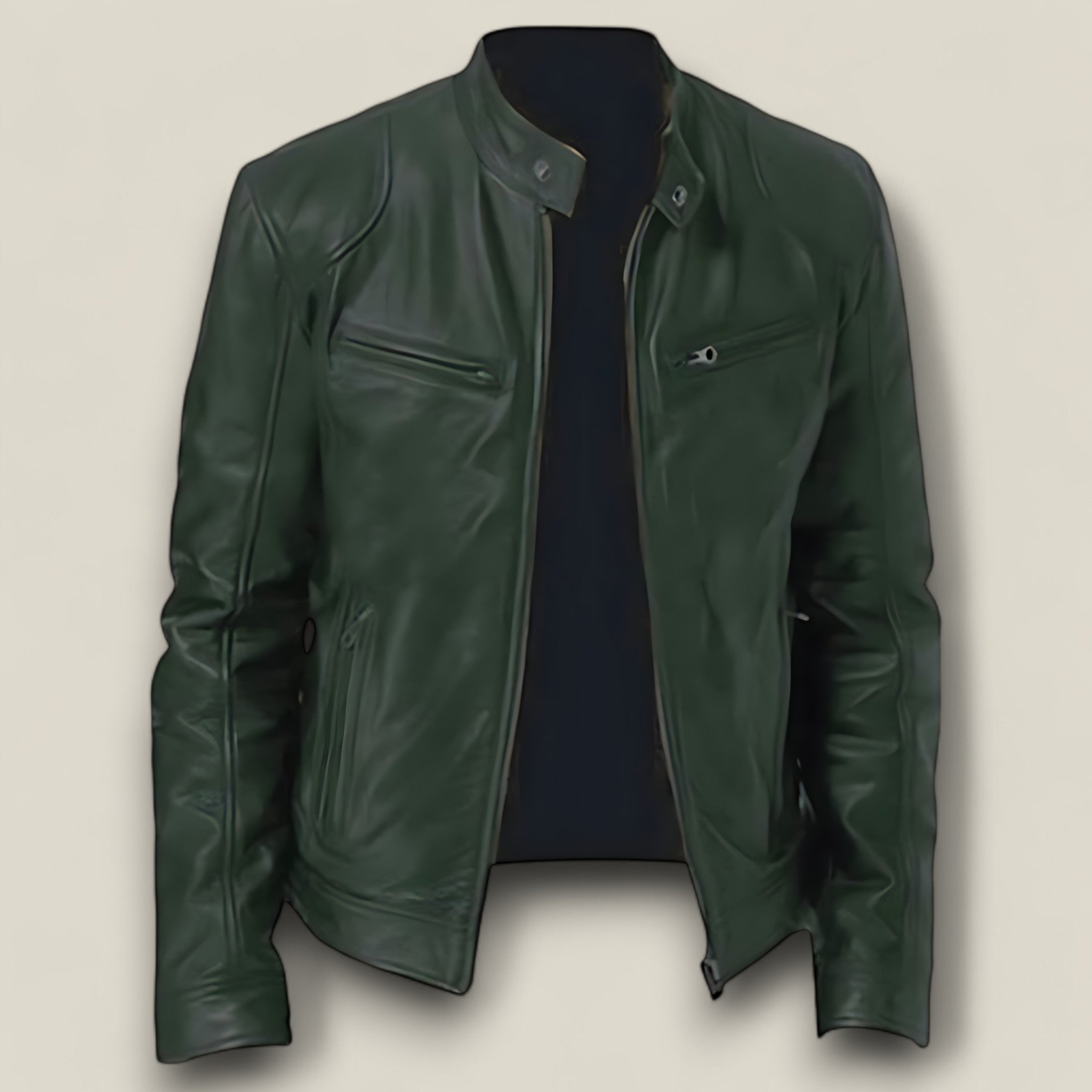 Basile - Giacca da motociclista aderente con taglio slim e design urbano distintivo