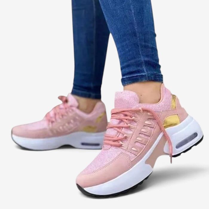 StrideFlex – Tenisky na tkaničky s kulatou špičkou a pružnou gumovou podrážkou