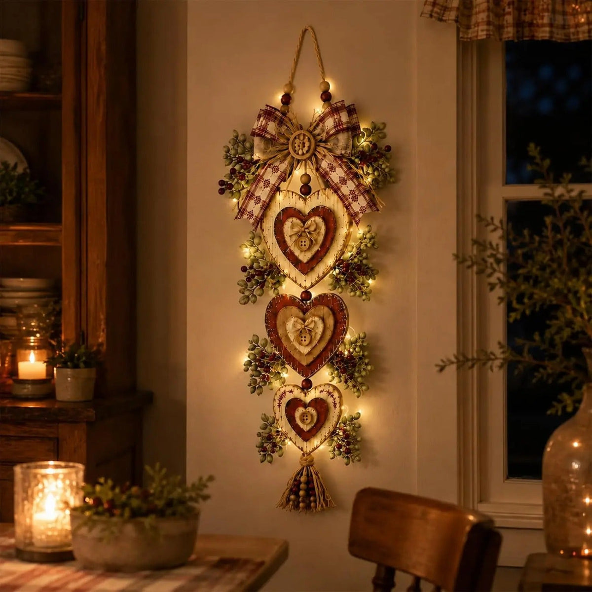 Colgante de pared en forma de corazón Heartbeam - Diseño vintage