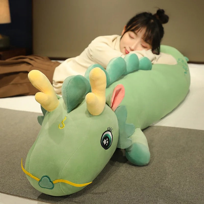 DraggoNest - Coussin corps dragon mignon avec forme complète et soutien câlin confortable