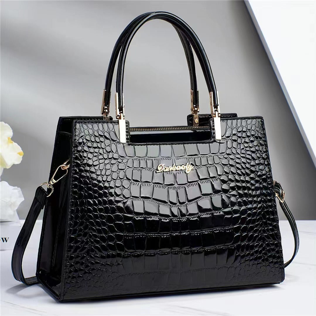 Delilah - Geantă elegantă cu model de piele de crocodil și design premium