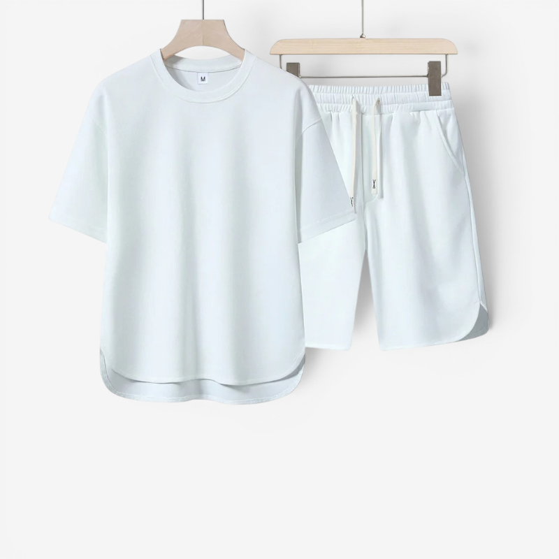 Ensemble t-shirt col rond et short pour homme