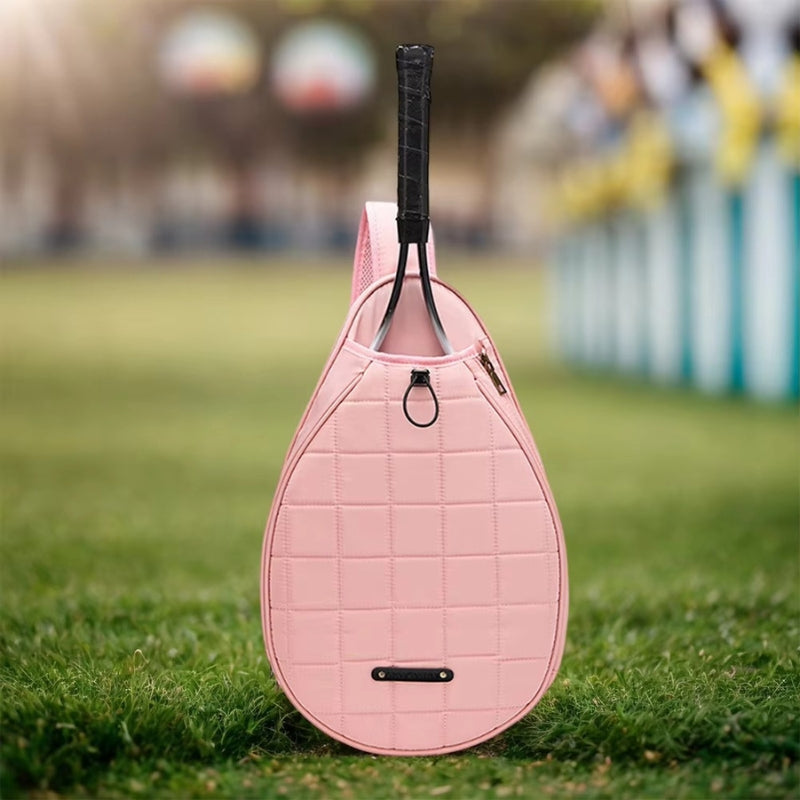 RacketHold - Sac de tennis avec bandoulière réglable et poches zippées