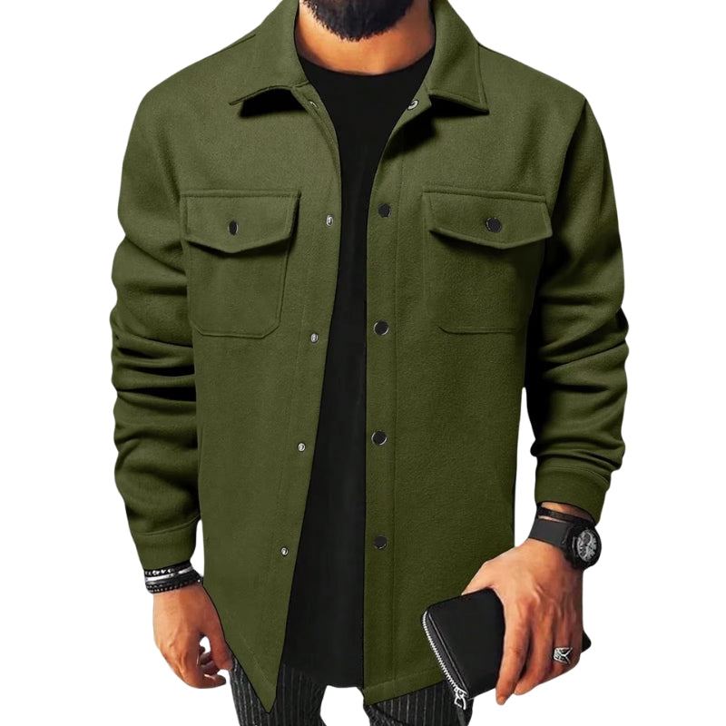 Xander – Chemise-Veste Moderne à Manches Longues avec Poches