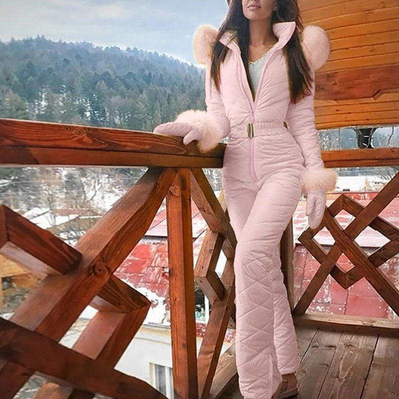 Combinaison de ski femme avec col montant zippé